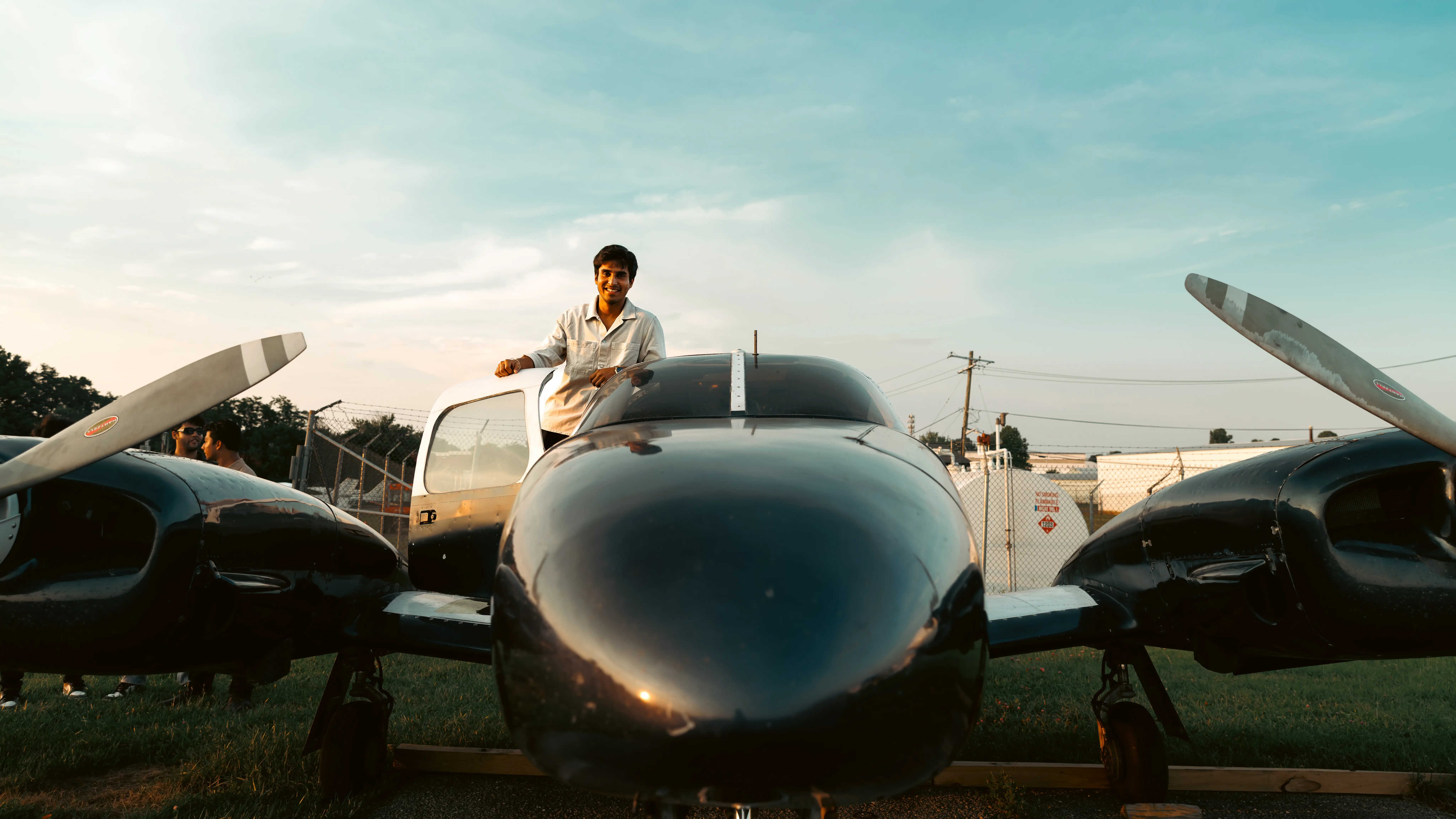 Multi-engine aircraft during training